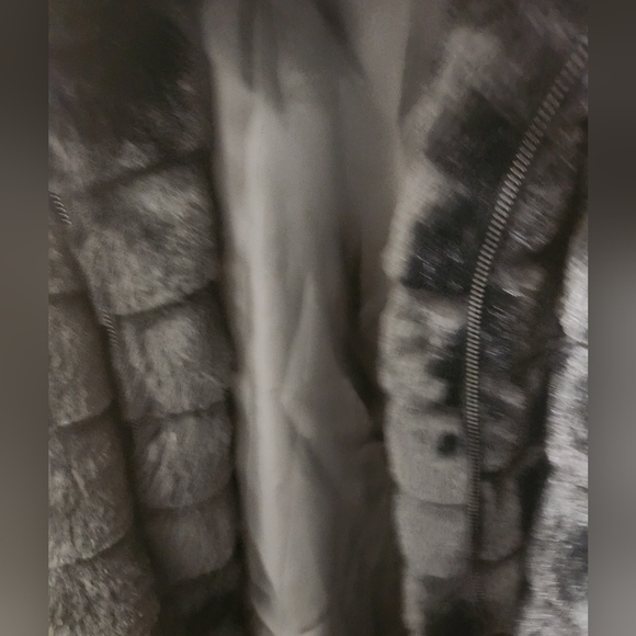 KATYDID Black faux fur lined zip up best, collard fur vest, black fur outerwear - Picture 12 of 14